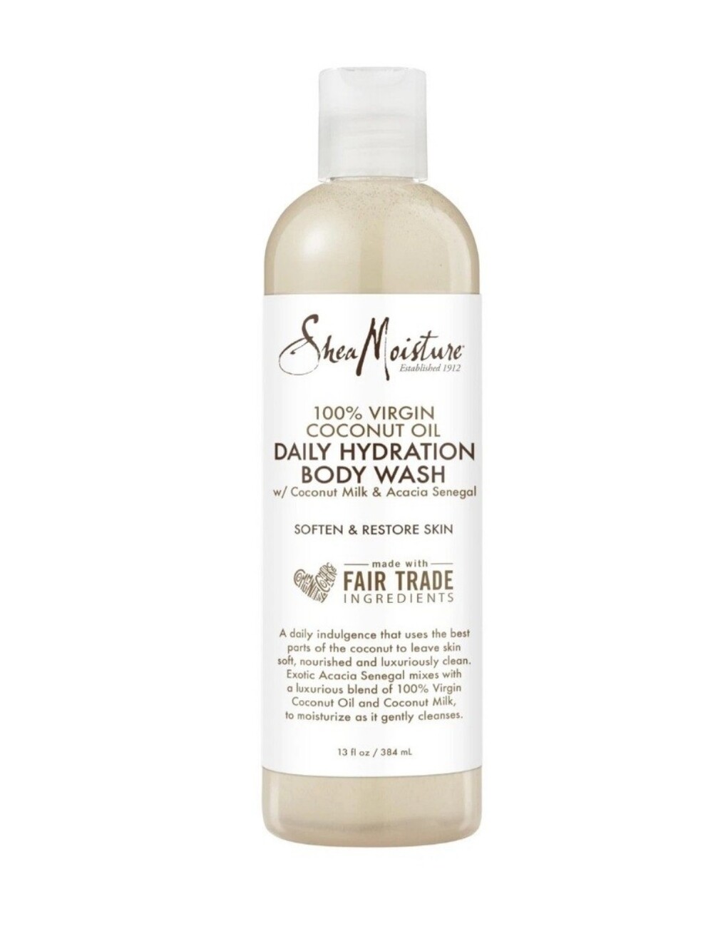 Shea Moisture Virgin Coconut Oil Daily Hydration Body Wash 13 Fl Oz Moisturizing
